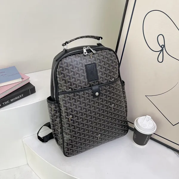 Goyard Saint Louis Backpack Black Monogram Canvas - 1