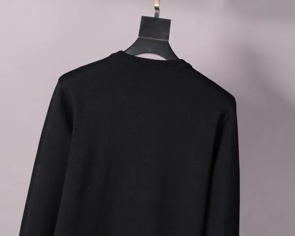 Gucci GG Monogram Knit Sweater Black with Yellow Stripe - 8