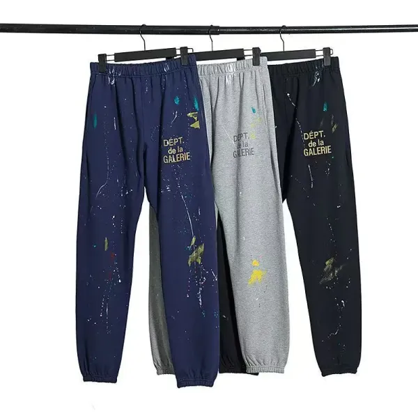 Gallery Dept Paint-Splatter Orange Sweatpants - 34