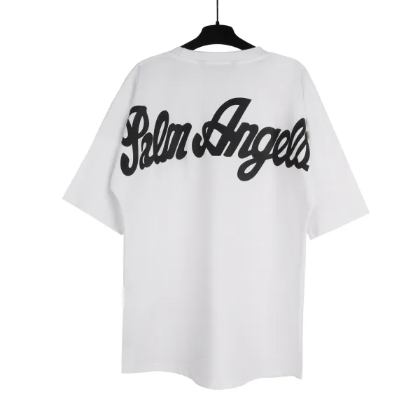 Palm Angels Spray Paint Logo Oversized T-Shirt White - 83