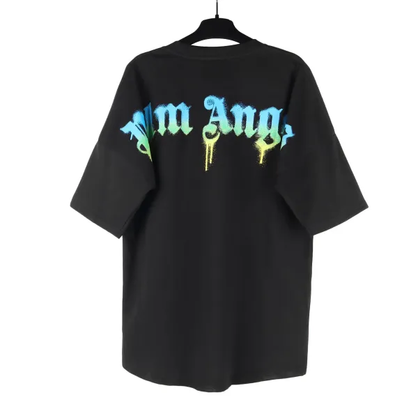 Palm Angels Spray Paint Logo Oversized T-Shirt White - 93