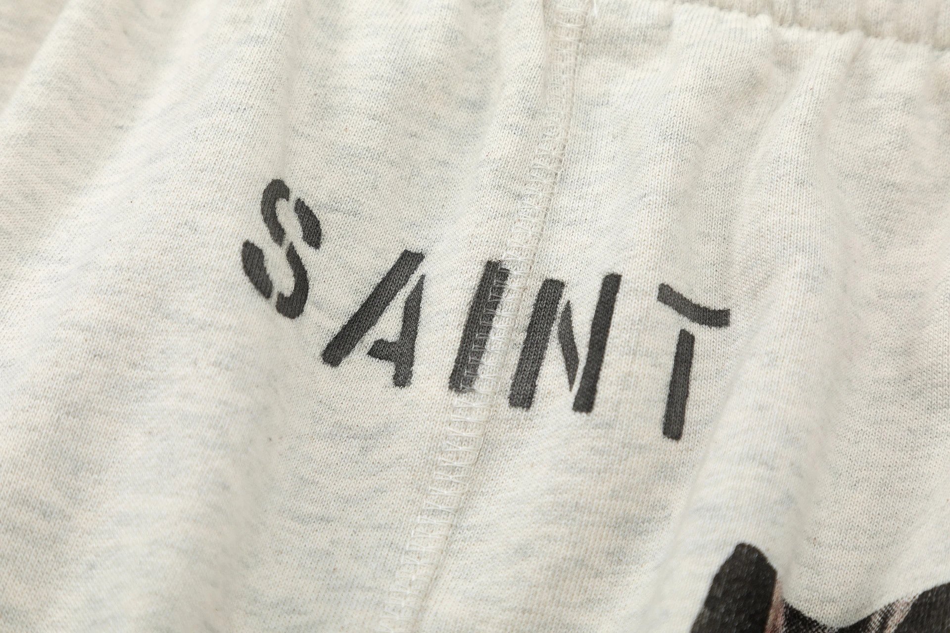 Fear of God Essentials Saint Vaint Graphic Shorts Gray - 7