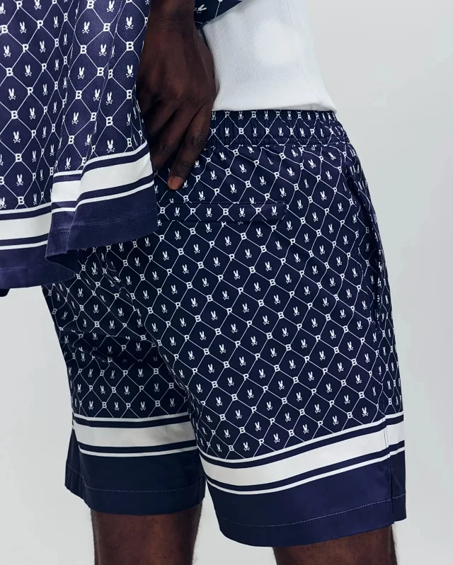Psycho Bunny Shorts Drawstring with all-over graphic print product detail image 24