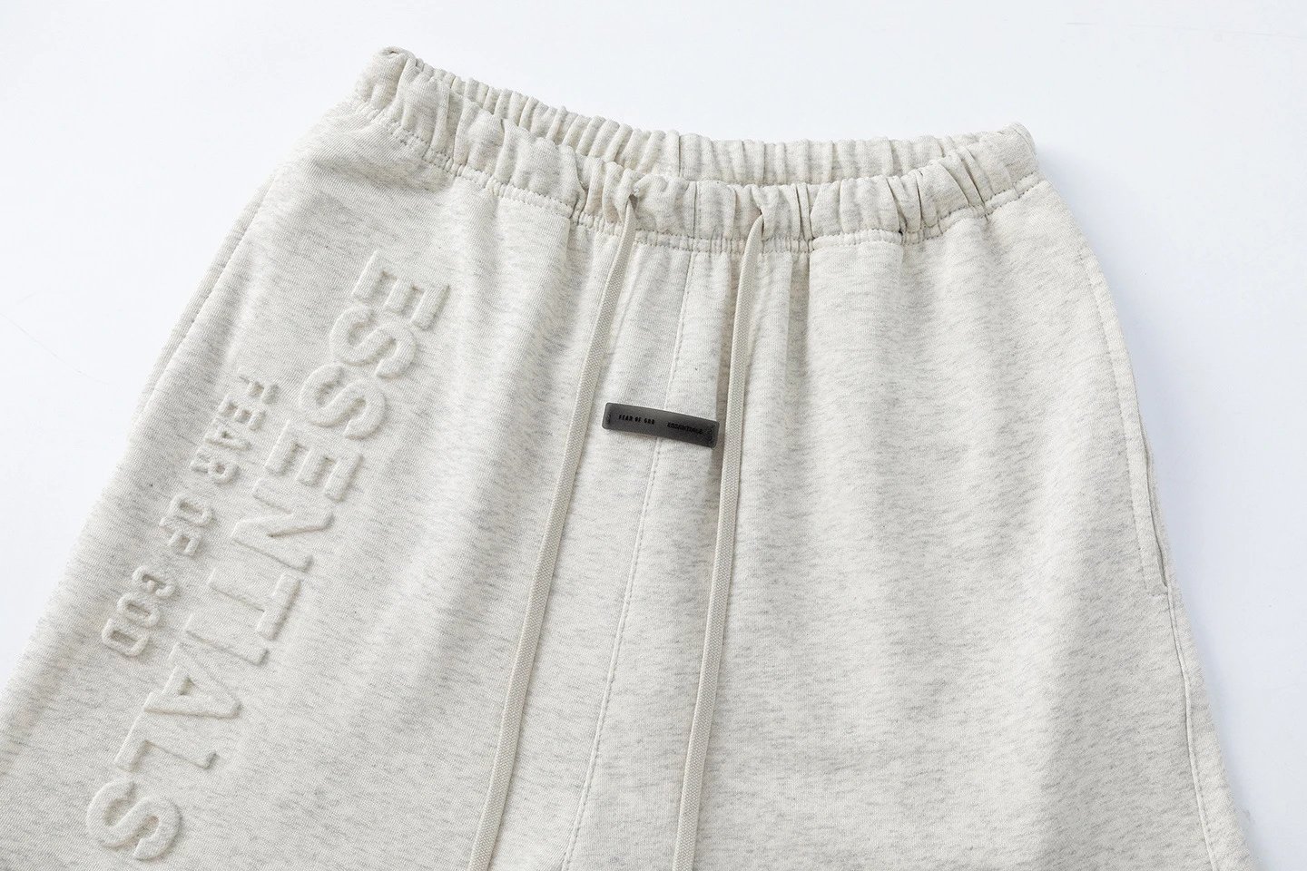 Fear of God Essentials Embossed Logo Shorts Gray - 3