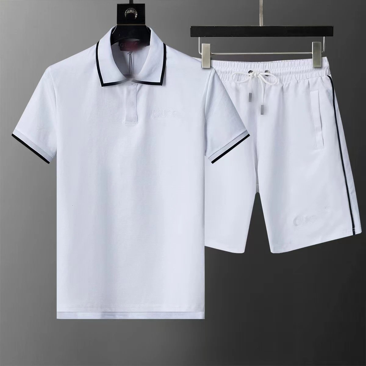 Gucci GG Monogram Polo and Shorts Set Black - 4