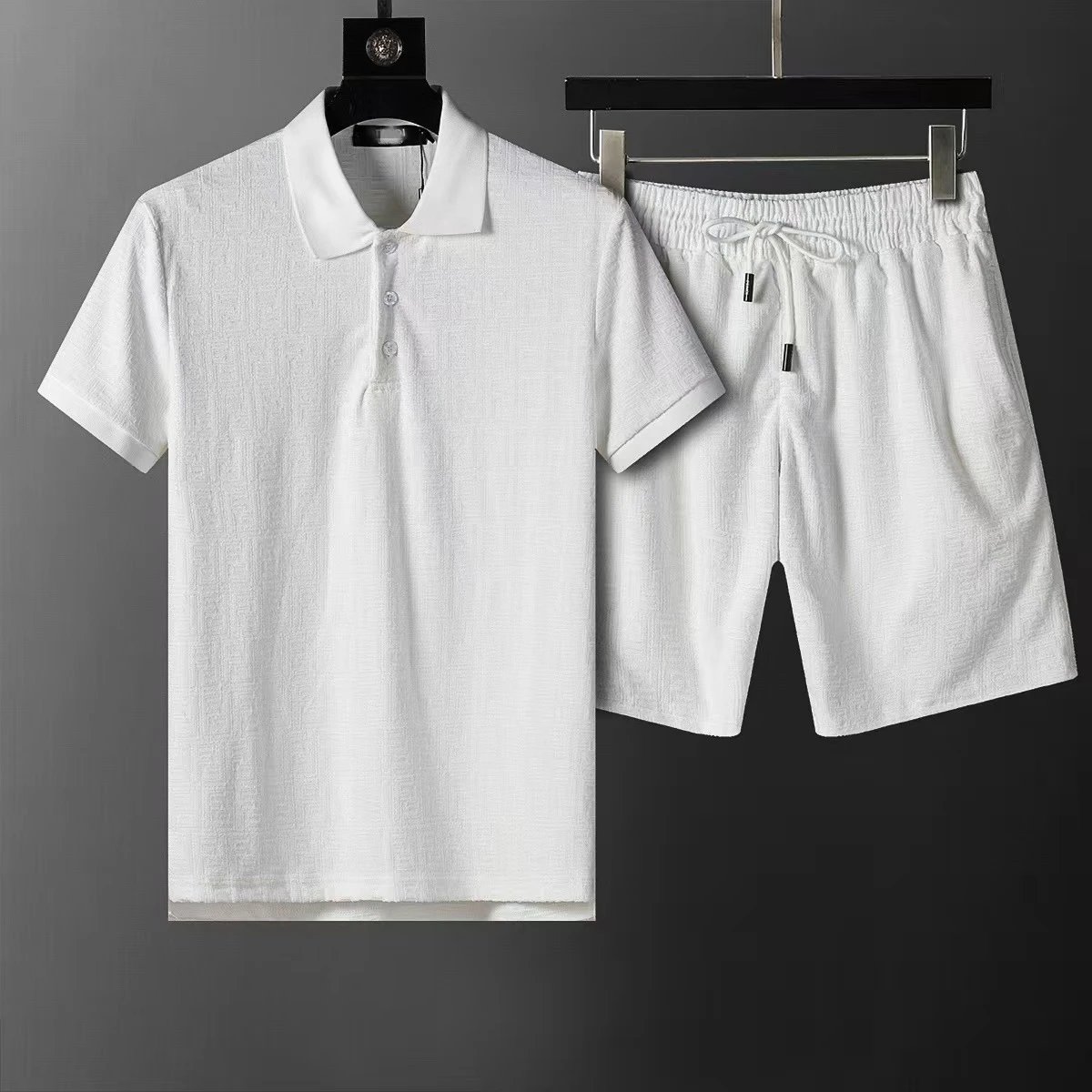 Gucci Matching Sets Double G monogram polo shirt and shorts set — 22