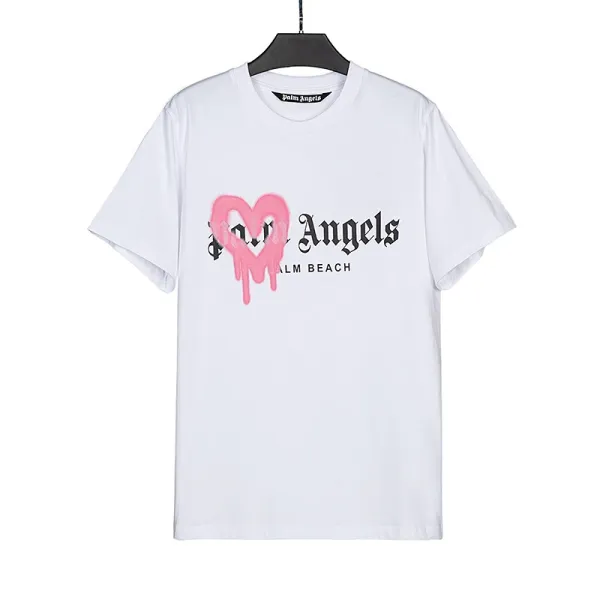 Palm Angels Spray Paint Logo Oversized T-Shirt White - 57