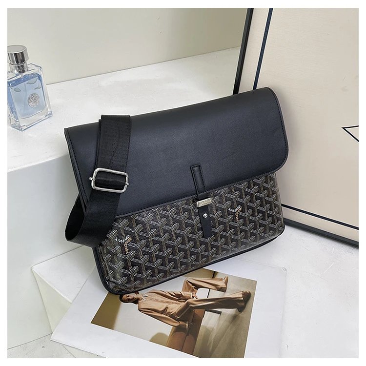 Goyard Saint-Louis PM Navy Blue and Brown Monogram Messenger Bag - 12