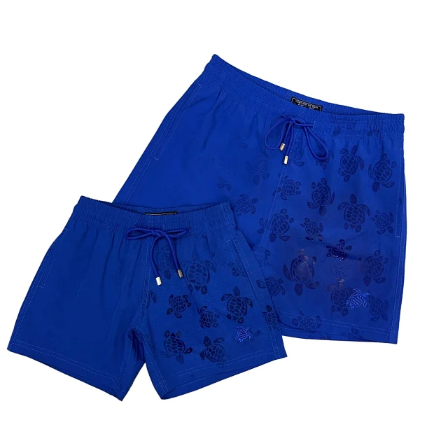 Unbranded Swimwear Turtle Print Parent-Child Swim Shorts product detail image 3