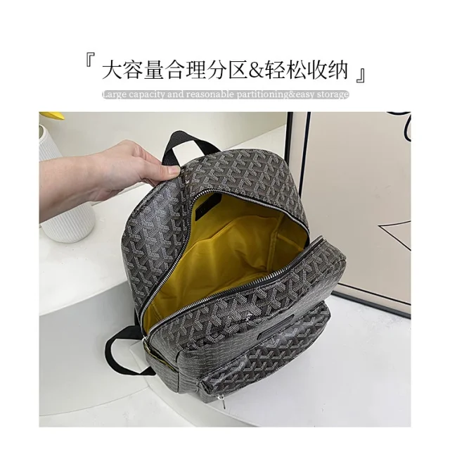 Goyard Backpacks Goyardine monogram zip backpack product detail image 3