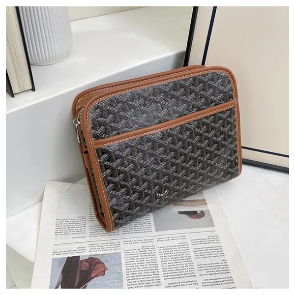 Goyard Saint Louis Clutch Navy Blue Canvas Clutch Clutches - 11