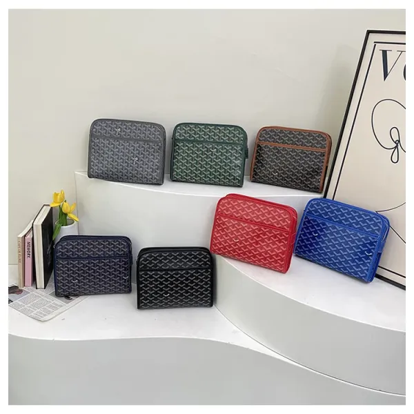 Goyard Saint Louis Clutch Navy Blue Canvas Clutch Clutches - 19