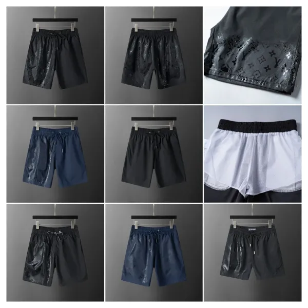 Design Geometric Pattern Black Swim Shorts - 3