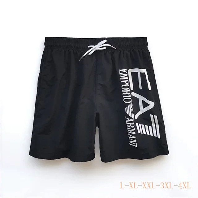 EA7 Emporio Armani Swimwear Logo Print Drawstring Swim Shorts product detail image 5