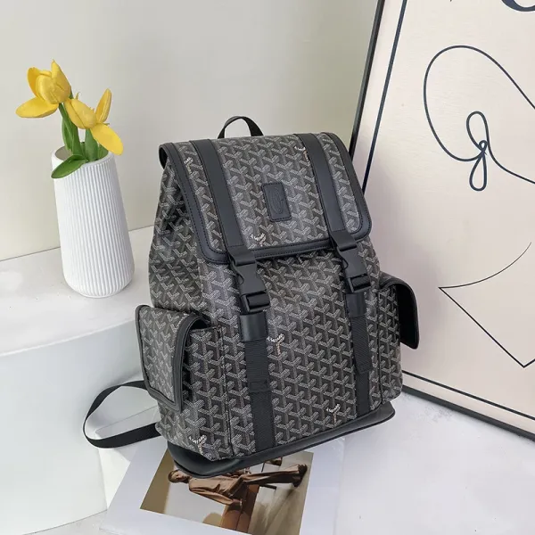 Goyard Saint Louis Backpack Gray Monogram Canvas - 1