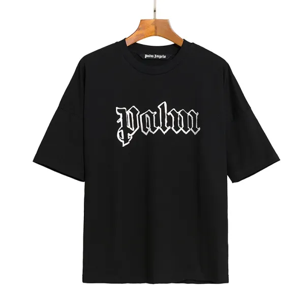 Palm Angels Spray Paint Logo Oversized T-Shirt White - 37