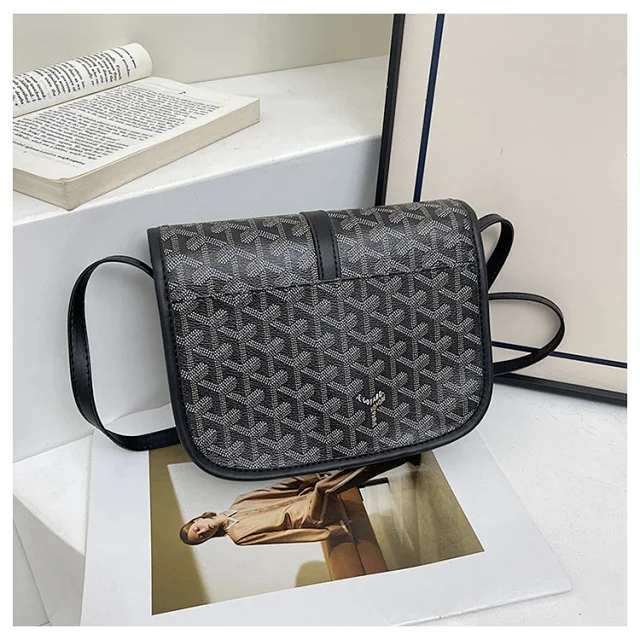 Goyard Crossbody Bags Saddle bag with Goyardine chevron print product detail image 18