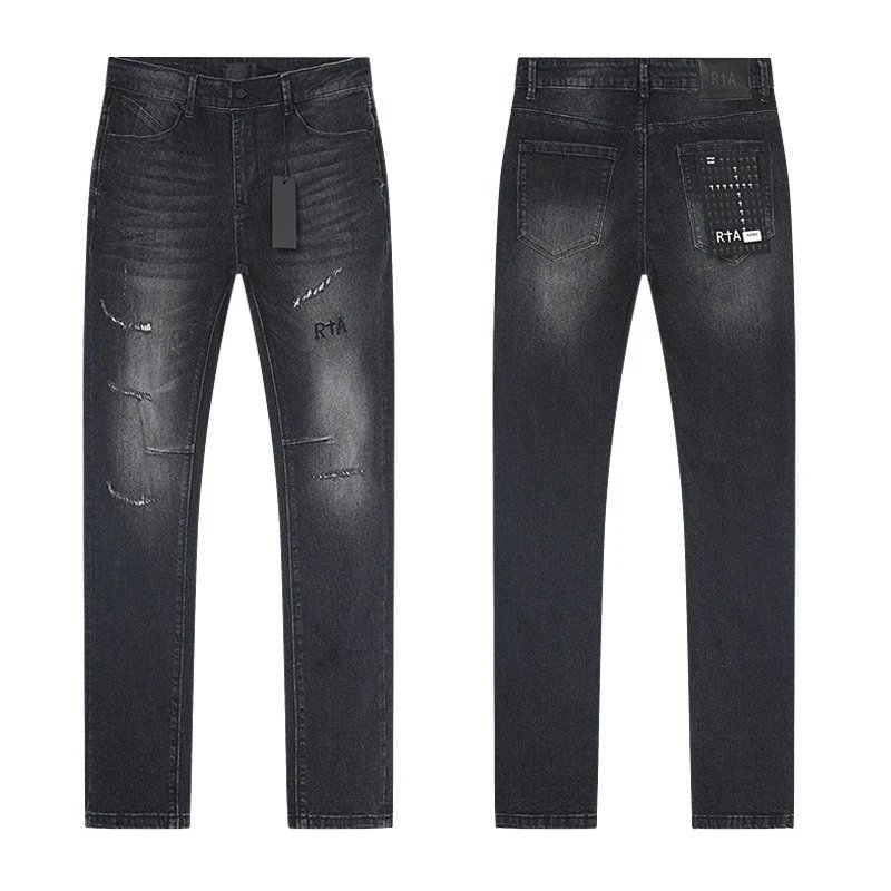 Design RTA Distressed Black Paint-Splatter Jeans - 21