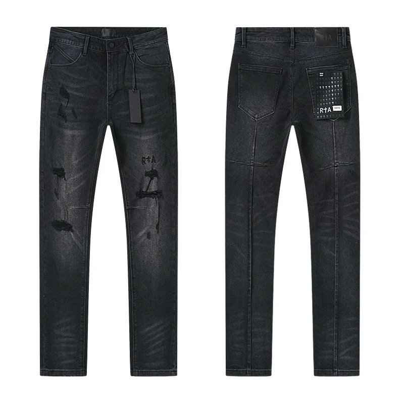 Design RTA Distressed Black Paint-Splatter Jeans - 27