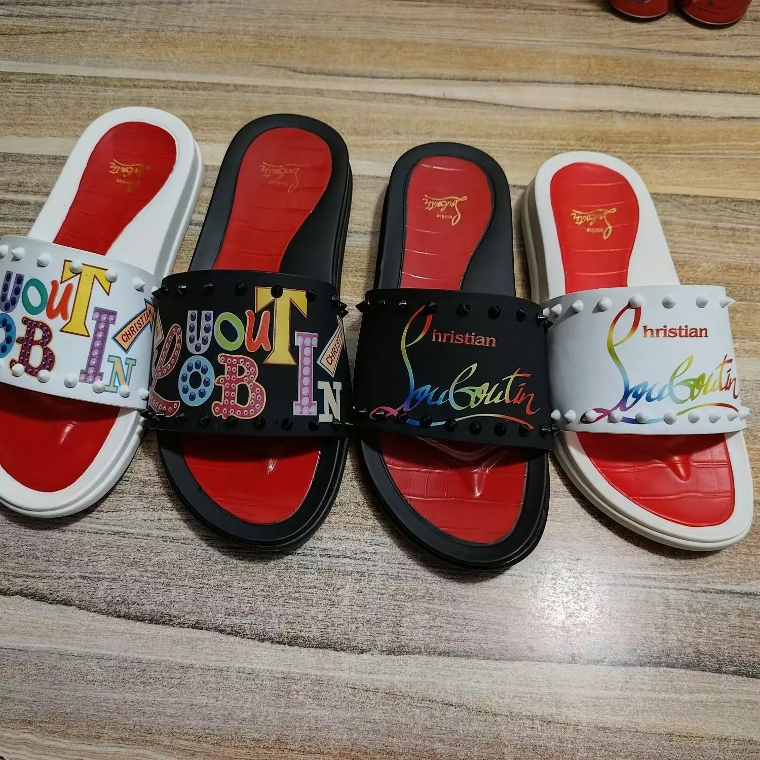 Christian Louboutin Slippers Studded Logo Slide image 5
