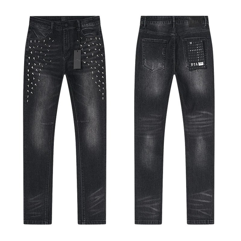 Design RTA Distressed Black Paint-Splatter Jeans - 25