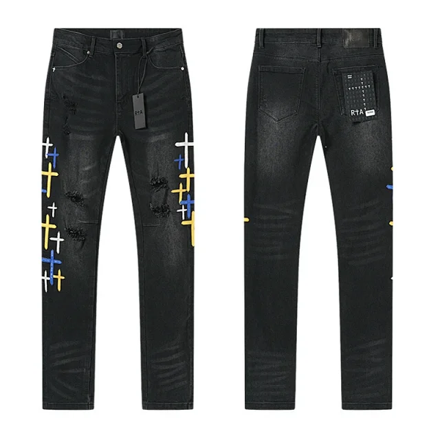 RTA Jeans Distressed straight-leg product detail image 17