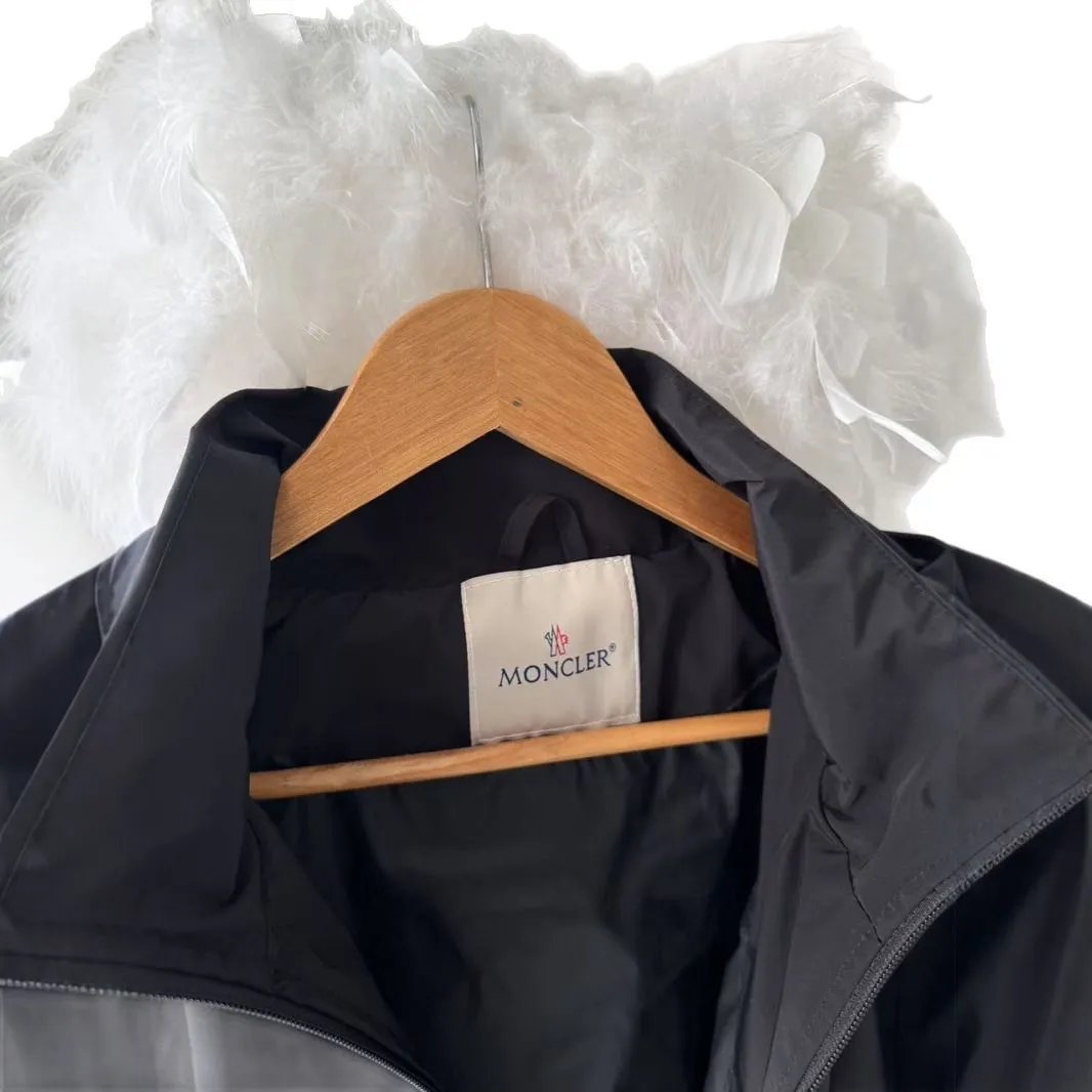 Moncler Jackets Hooded zip-up jacket with sleeve patch and zip pockets image 5