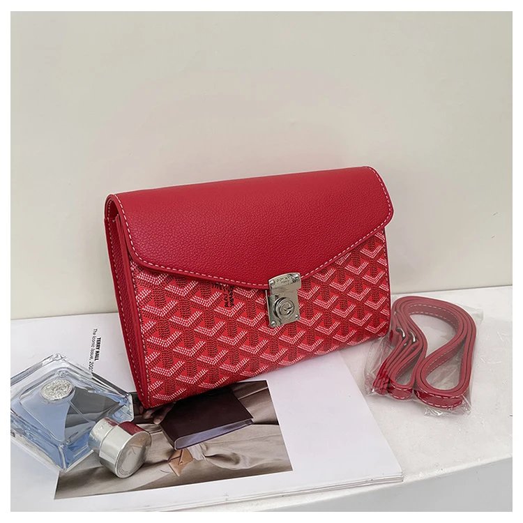 Goyard Saint Louis Clutch Black Chevron Pattern Envelope Clutch Clutches - 6