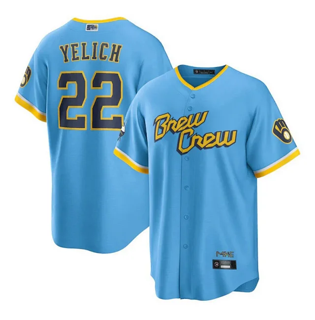 MLB T-Shirts Button-Front Baseball Jersey with Team and Player Graphics product detail image 5