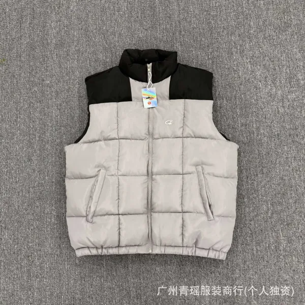 Design Puffer Vest Yellow / Black Colorblock Vest Outerwear.vest - 5