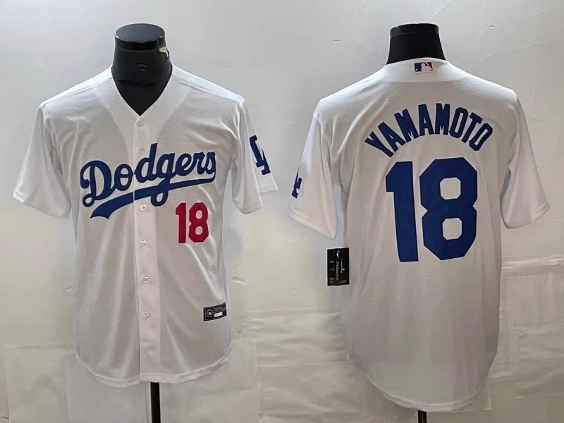 Los Angeles Dodgers Shirts Button-Front Baseball Jersey — E2492306