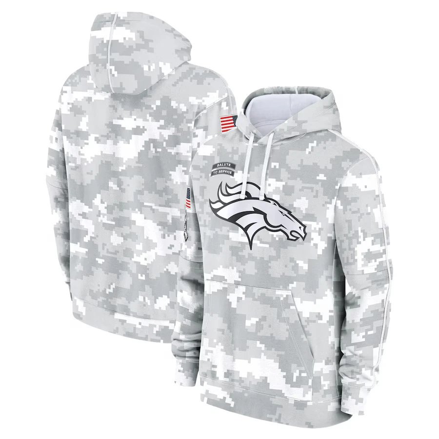 Design Denver Broncos Salute to Service Camo Hoodie - 1