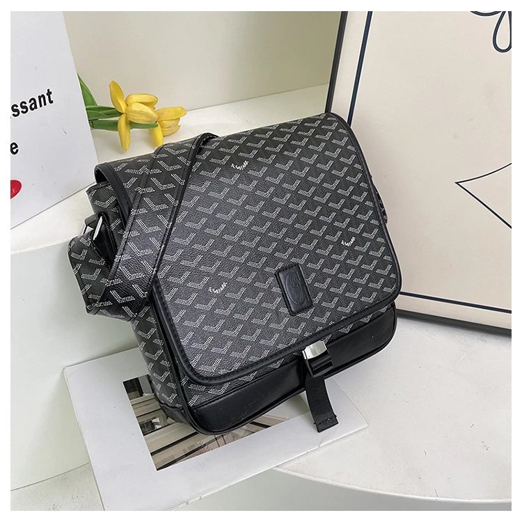 Goyard Saint Louis Messenger Bag Gray and Brown Crossbody Bag - 11