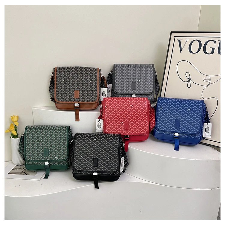 Goyard Saint Louis Messenger Bag Gray and Brown Crossbody Bag - 17
