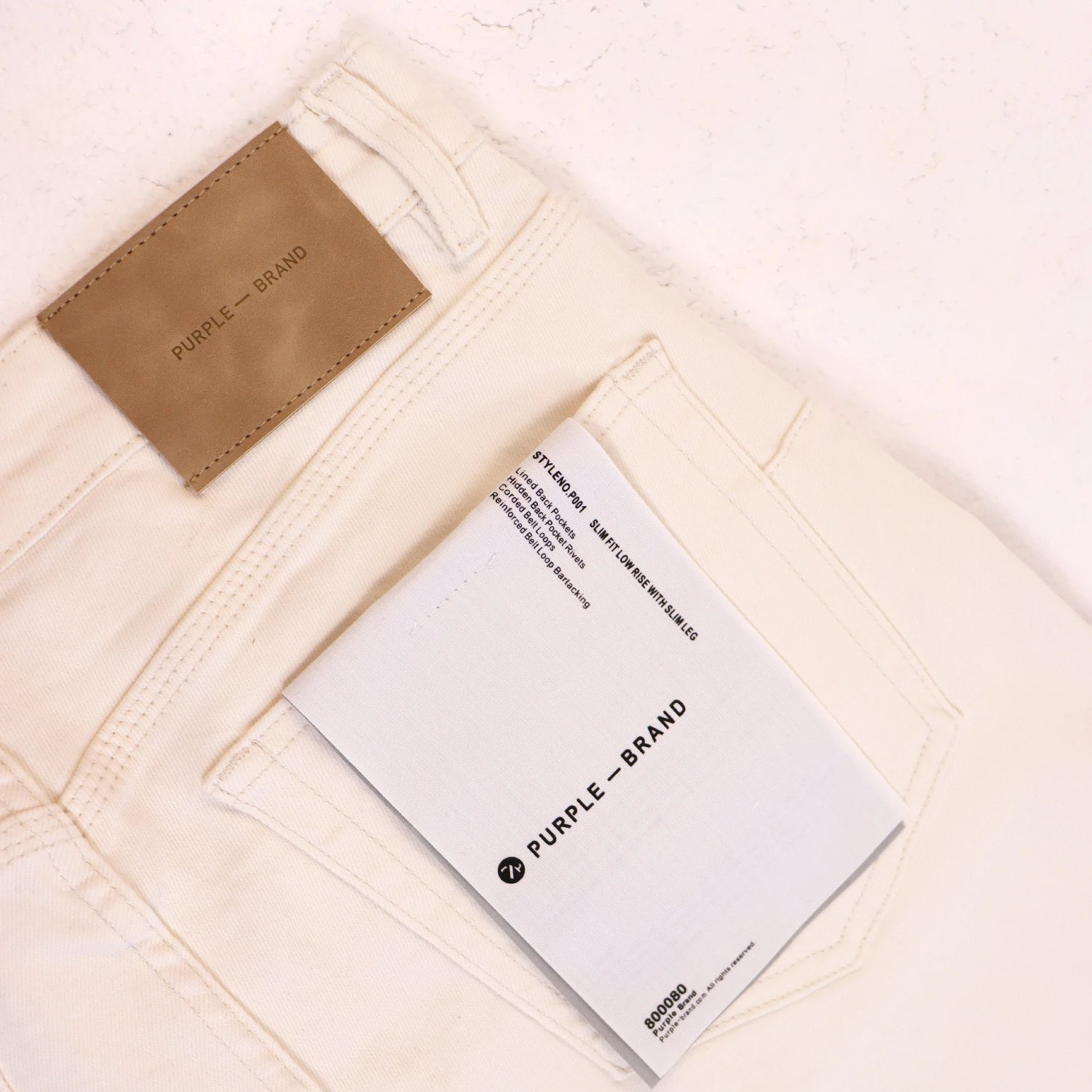Purple Brand Graphic Print Jeans Gray White - 6