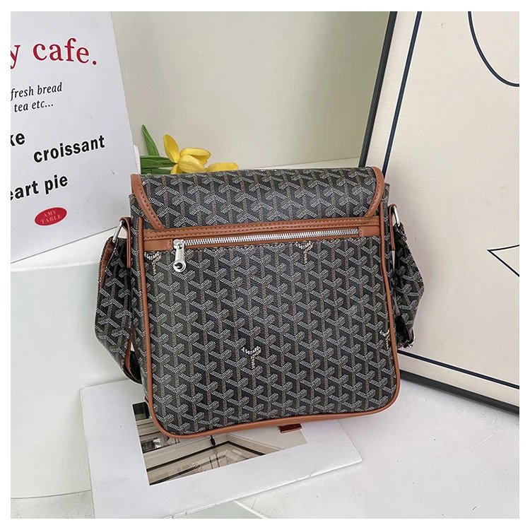 Goyard Saint Louis Messenger Bag Gray and Brown Crossbody Bag - 15