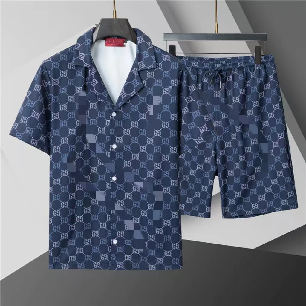 Gucci Matching Sets Short-Sleeve Monogram Shirt and Shorts Set — 1 - Three Labels Included