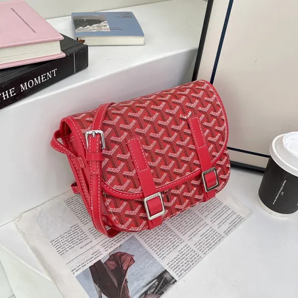 Goyard Saint-Louis PM Red Canvas Crossbody Bag - 1