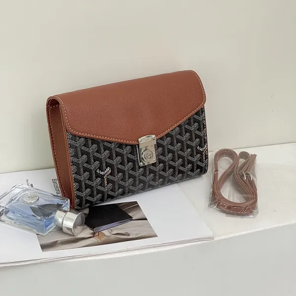Goyard Saint-Louis Clutch Brown and Black Monogram Crossbody Bag Clutches - 1