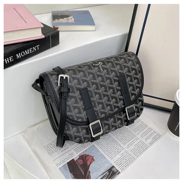 Goyard Saint Louis PM Black and White Monogram Crossbody Bag - 15