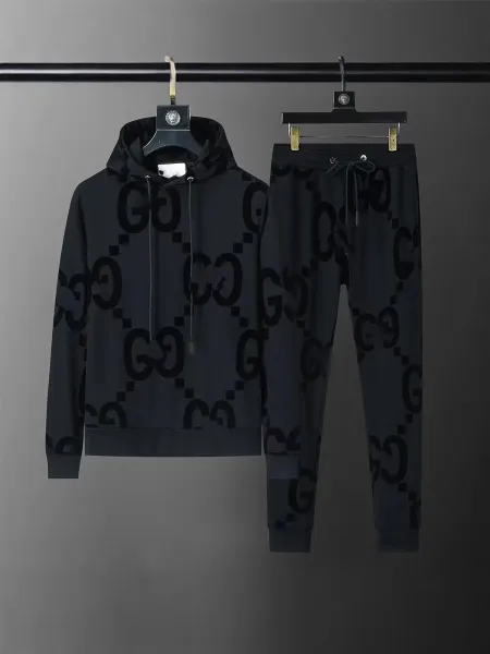 Gucci Track Suit Black Red Green Striped Tracksuit - 8