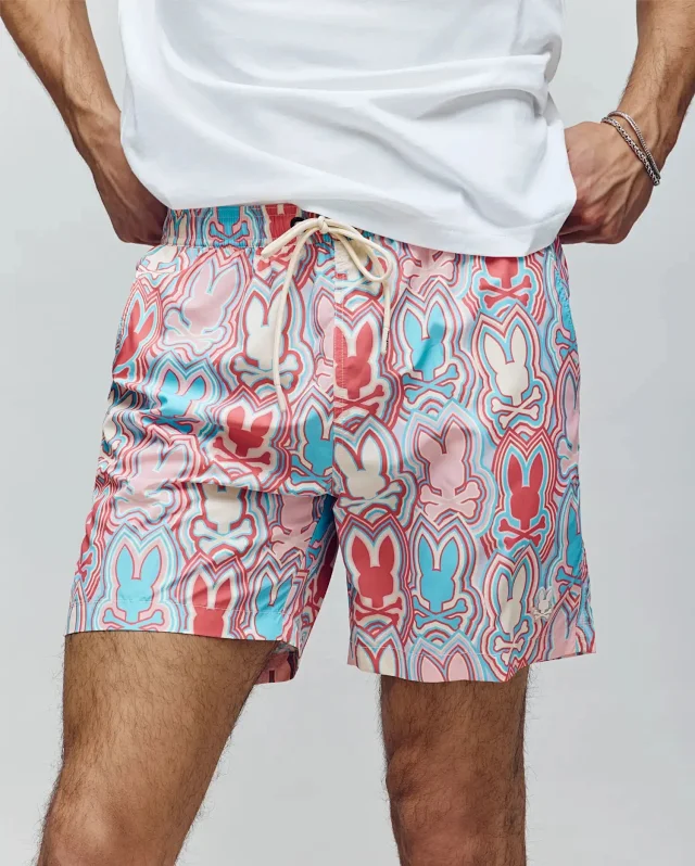 Psycho Bunny Shorts Drawstring with all-over graphic print product detail image 16