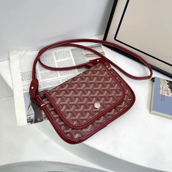Goyard Saint-Louis PM Burgundy Crossbody Bag - 1