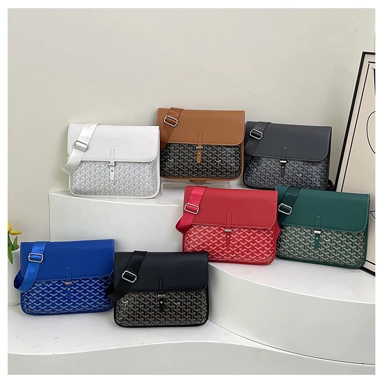 Goyard Saint-Louis PM Navy Blue and Brown Monogram Messenger Bag - 24