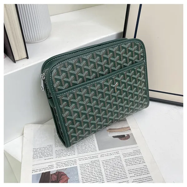 Goyard Saint Louis Clutch Navy Blue Canvas Clutch Clutches - 9