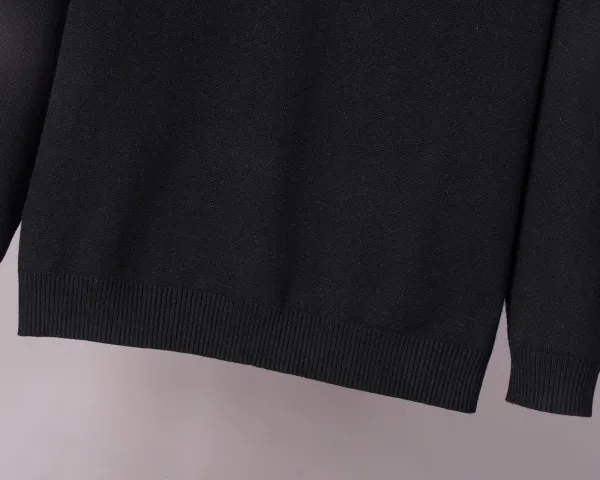 Gucci GG Monogram Knit Sweater Black with Yellow Stripe - 7