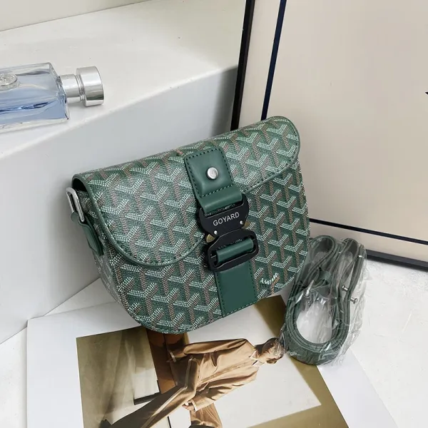 Goyard Saint-Louis PM Green Canvas Crossbody Bag - 1