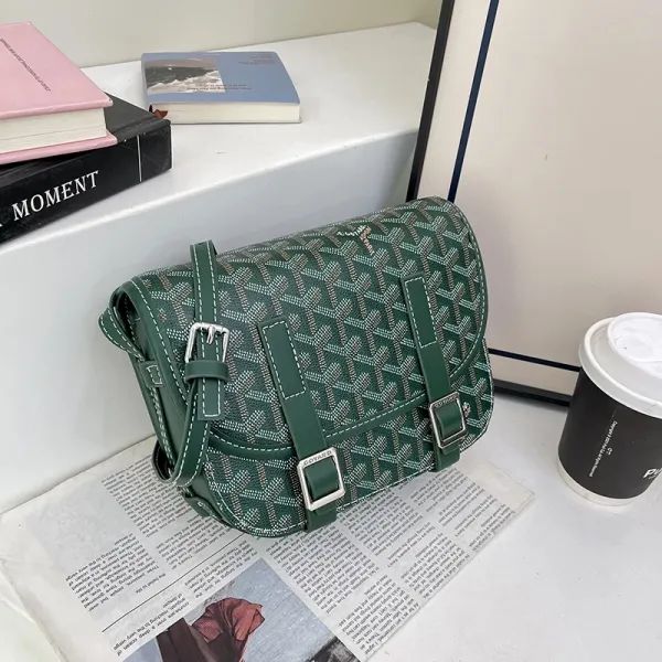 Goyard Saint-Louis PM Green Canvas Crossbody Bag - 1
