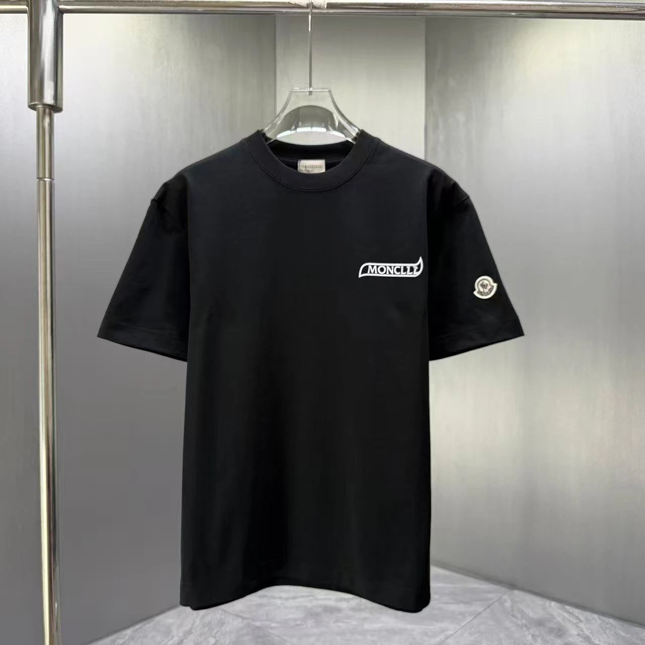 Moncler T-Shirts Short-Sleeve Crewneck Logo T-Shirt image 3