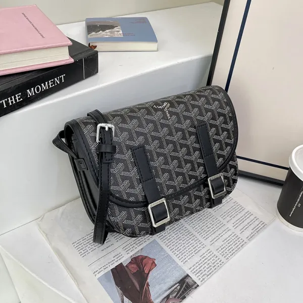 Goyard Saint Louis PM Black and White Monogram Crossbody Bag - 1
